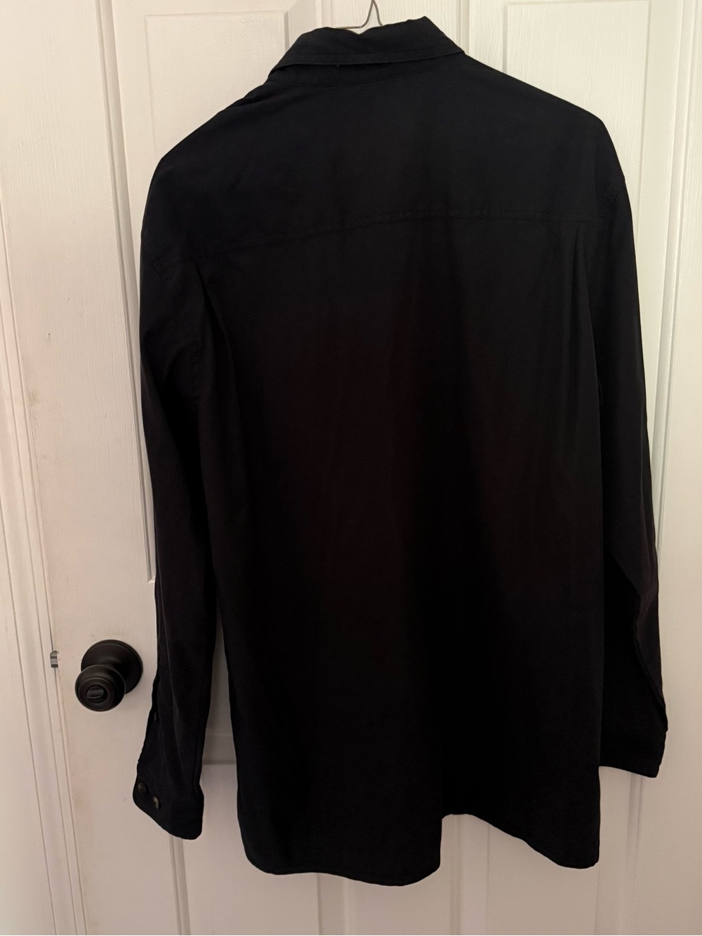American Vintage Black Long Sleeve Button-Down Shirt - Picture 2 of 4